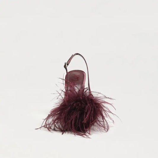 Tegan Feather Slingback Pump
