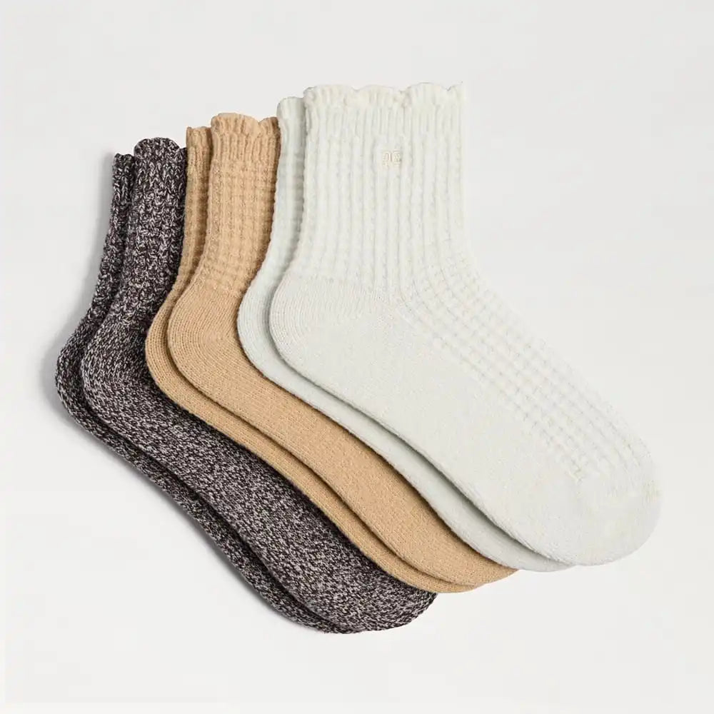 3 Pack Waffle Knit Boot Sock