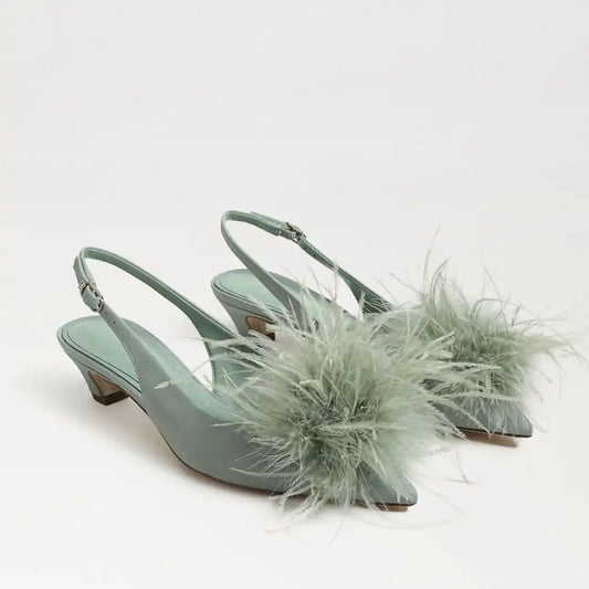Finch Feather Slingback Pump