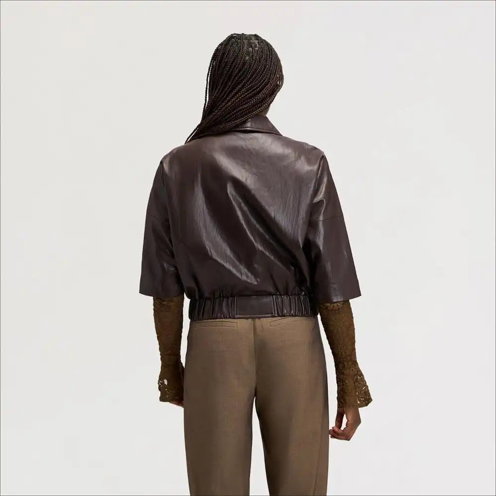 3/4 Sleeve Zip Front Jacket