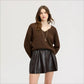 Deep V- Neck Oversized Sweater